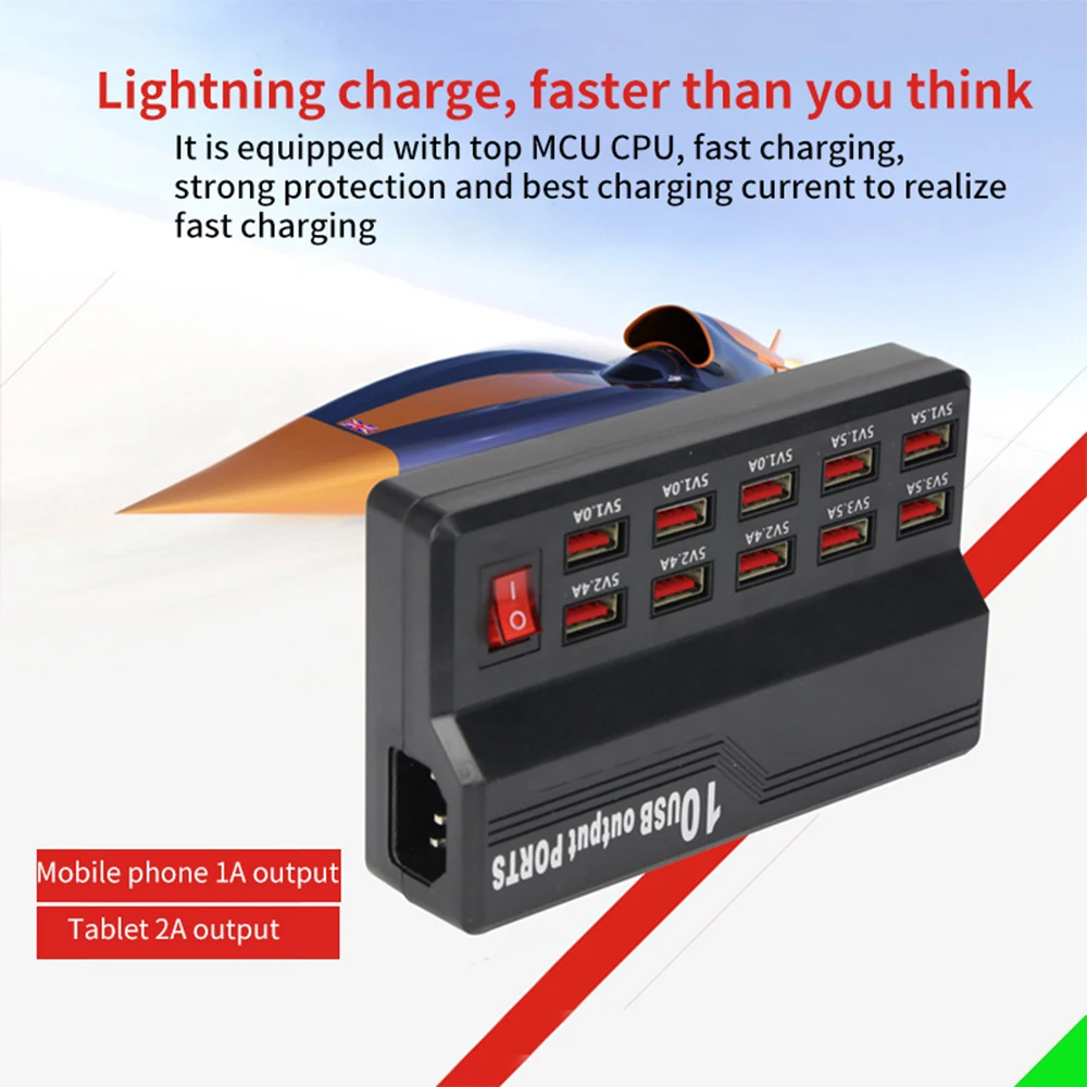 smart usb charger quick charge station usb 12a power 60w usb charger socket porous usb adapter for ipad tablet mobile phone free global shipping