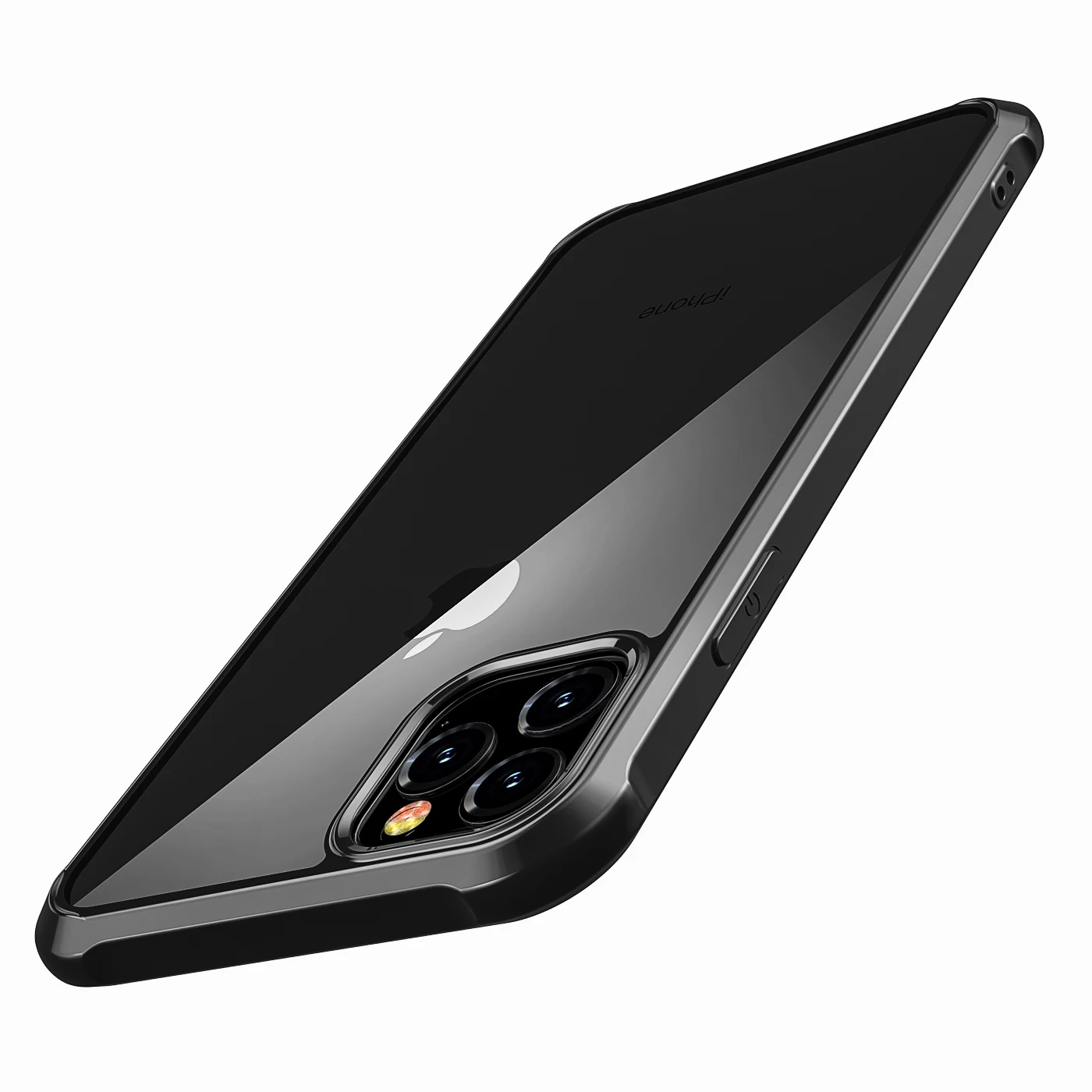 Черный Для нового Apple iPhone 11, для iPhone 11 Pro Max чехол противоударный на 360 градусов прозрачный защитный мягкий ТПУ+ жесткий пластиковый чехол из поликарбоната - Цвет: Черный