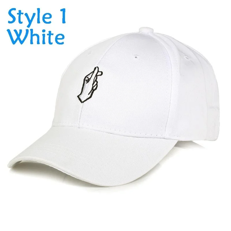 style1 white 2 стиля пальцев любовь жесты спортивная шапка Регулируемая Snapback бейсболка KPOP Strapback Trucker шапки унисекс Флиппер сердце - Цвет: style1 white