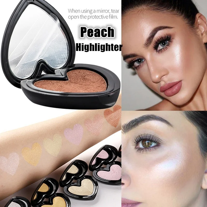 1 коробка хайлайтер палитра пудра бронзатор в форме сердца пигмент контур
