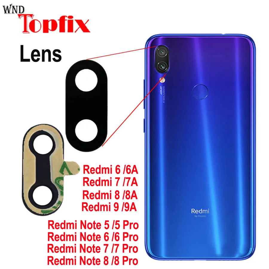 Стекло для камеры Xiaomi Redmi 7 6 6A 6Pro Note Pro стекло задней Mi9 Mi8 Lite стеклянная крышка