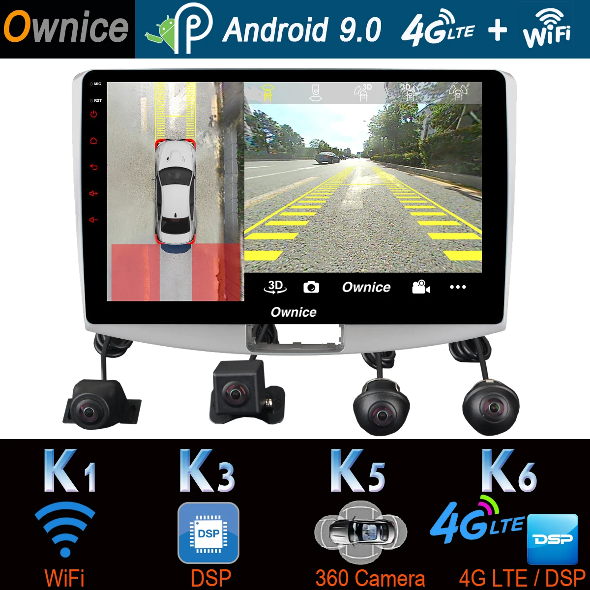 Автомобильный мультимедийный плеер для VW Passat B6 B7 CC с камерой 360 ° 4G Wi Fi Android 9 0 4 Гб +