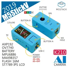 M5Stack Новое поступление! StickV K210 AI камера 64 бит RISC-V MPU6886 чип с 16M Flash ST7789 ips lcd