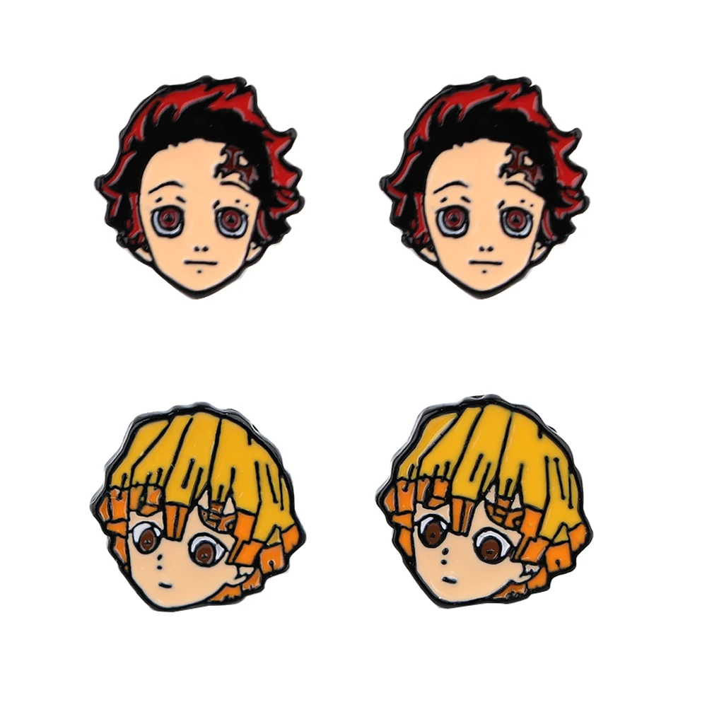 

LT695 Demon Slayer Comics Japanese Anime Kimetsu no Yaiba Pierce Ear Stud Earrings For Womans Jewelry Earrings Unusual Girls