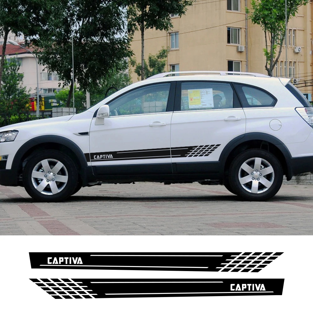 2 шт. наклейки на автомобильные двери для Chevrolet Captiva Line Racing виниловые декоративные