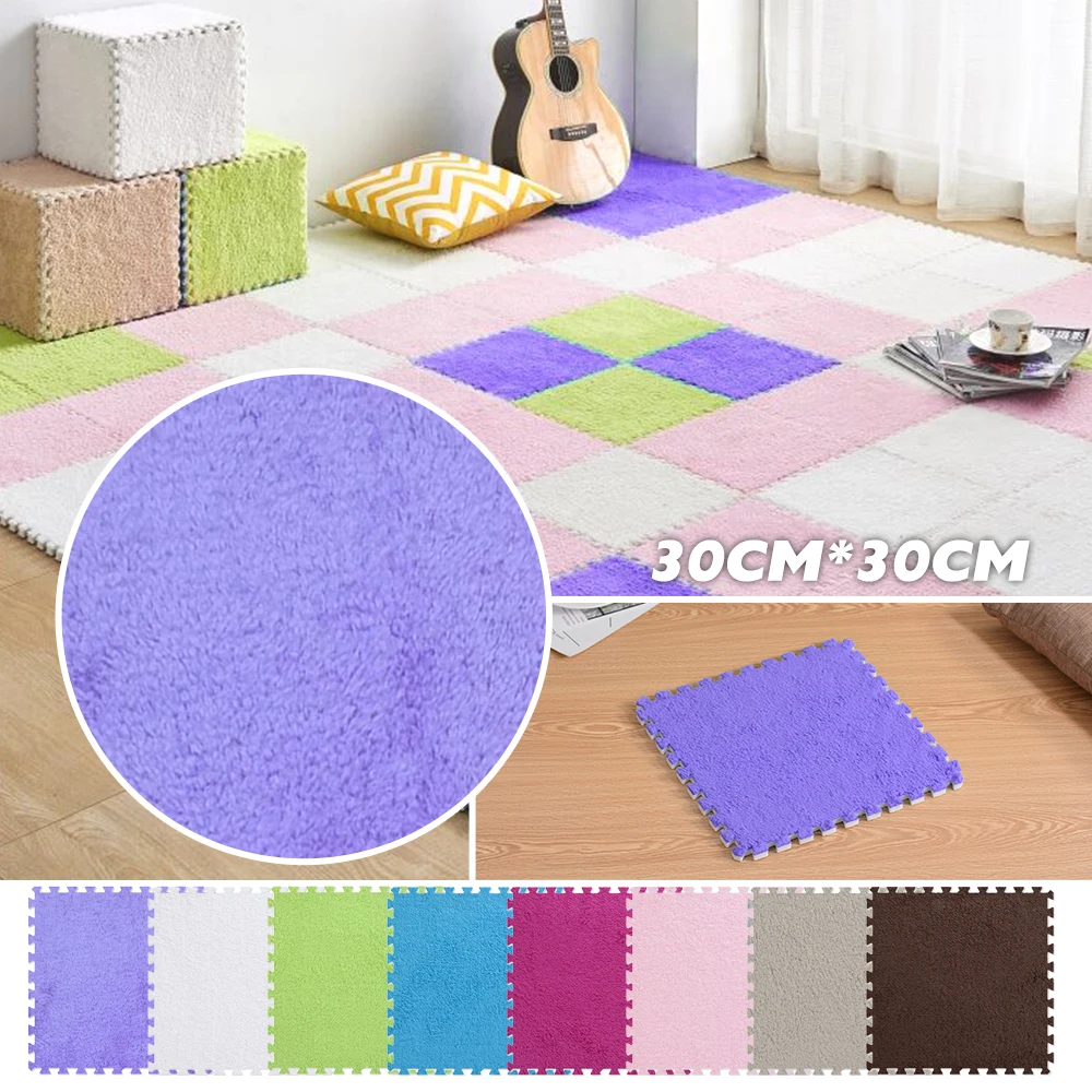 30*30 см детские коврики из пены EVA для малышей ползания ворсистые бархатные