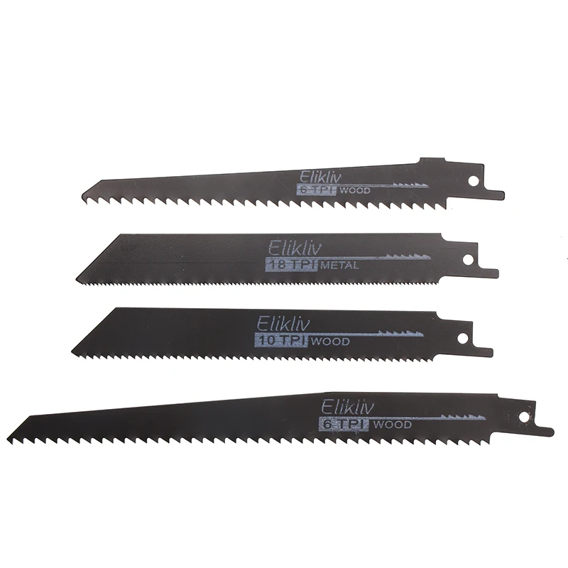 

Cordless Reciprocating Saw Portable Electric Saw with 4 Blades for Cutting Wood Iron Sheet Plastics Multifunctional Electric Saw