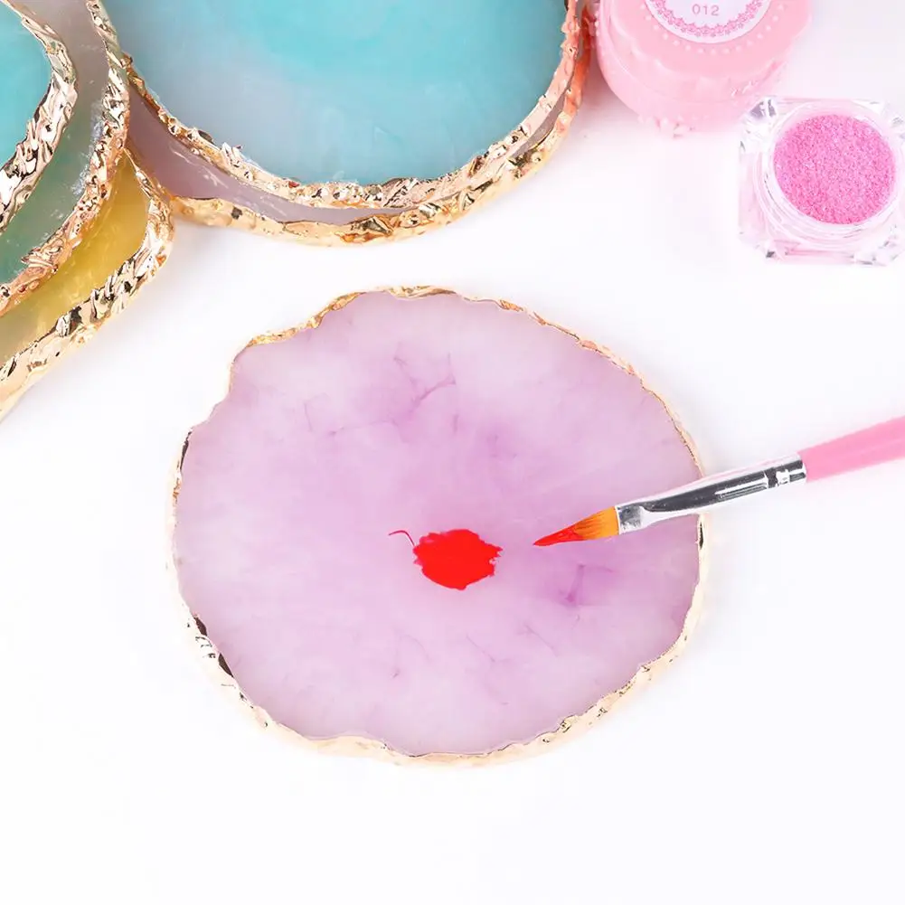 

Resin Makeup Mixer Nail Art Polish Mixing Plate Foundation Coloring Palette