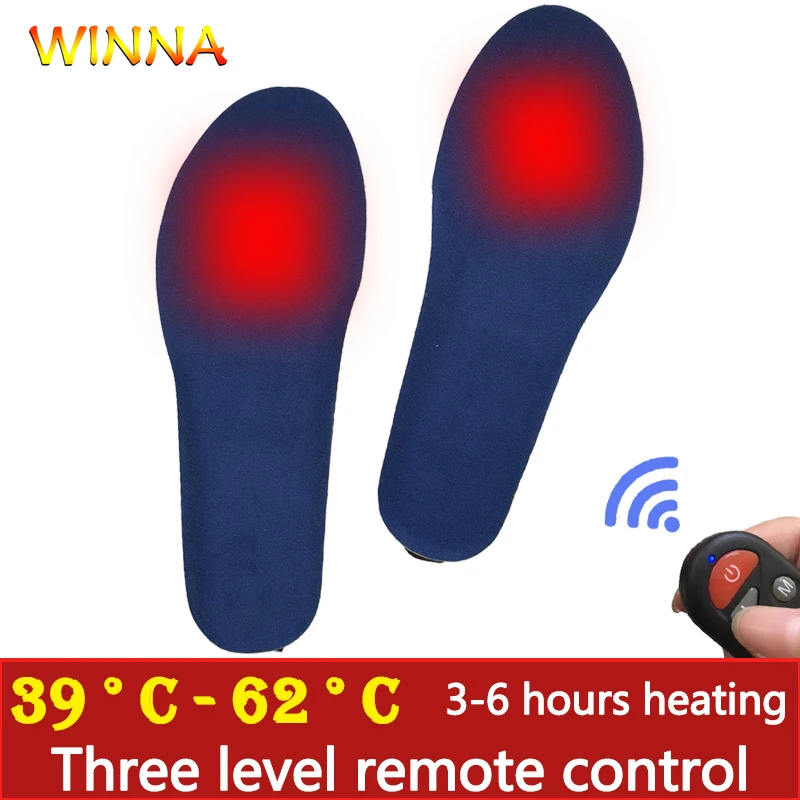 

Зимние теплые Подогреваемые стельки с батареей 1800 мАч для мужчин и женщин, уличные лыжные ботинки, теплые противоскользящие увеличивающие ...