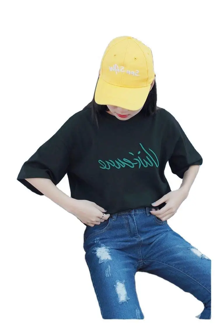 

2021 Korean Short Sleeve women's T-shirt new student clothes versatile bottom coat loose white women's wear