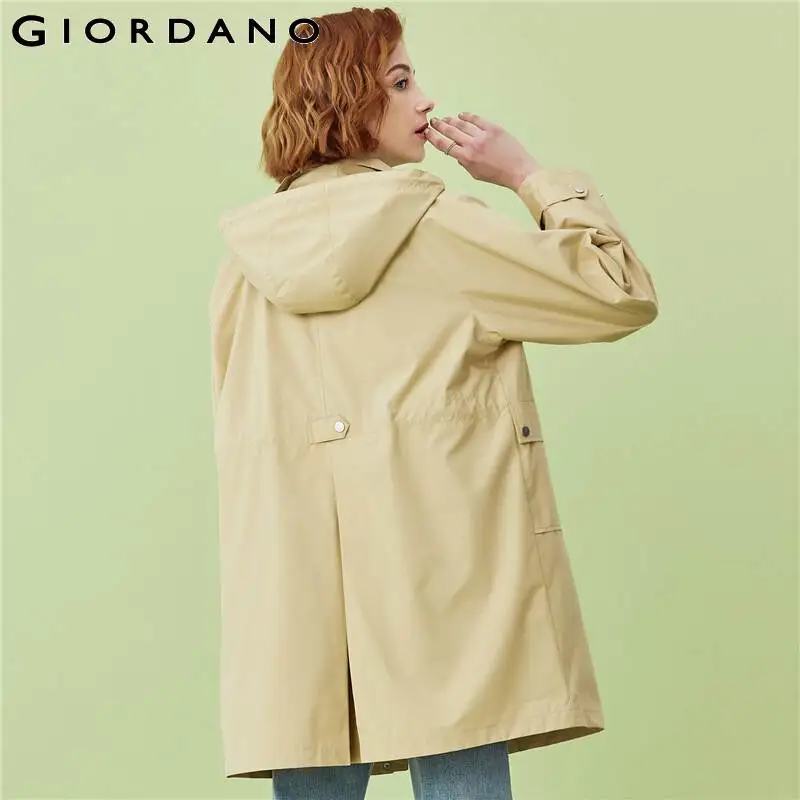 Gordano женские куртки реглан с рукавами капюшоном длинные полиэфирная молния