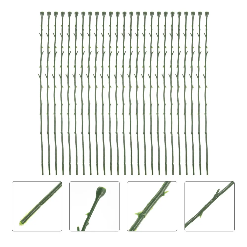 

50pcs Artificial Floral Stems DIY Artificial Bouquet Flower Stem