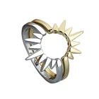 2 шт. элегантные кольца модные праздничные ювелирные изделия свадебные подарки Размер 6-8 составные кольца с подсолнухами золотого и серебряного цвета