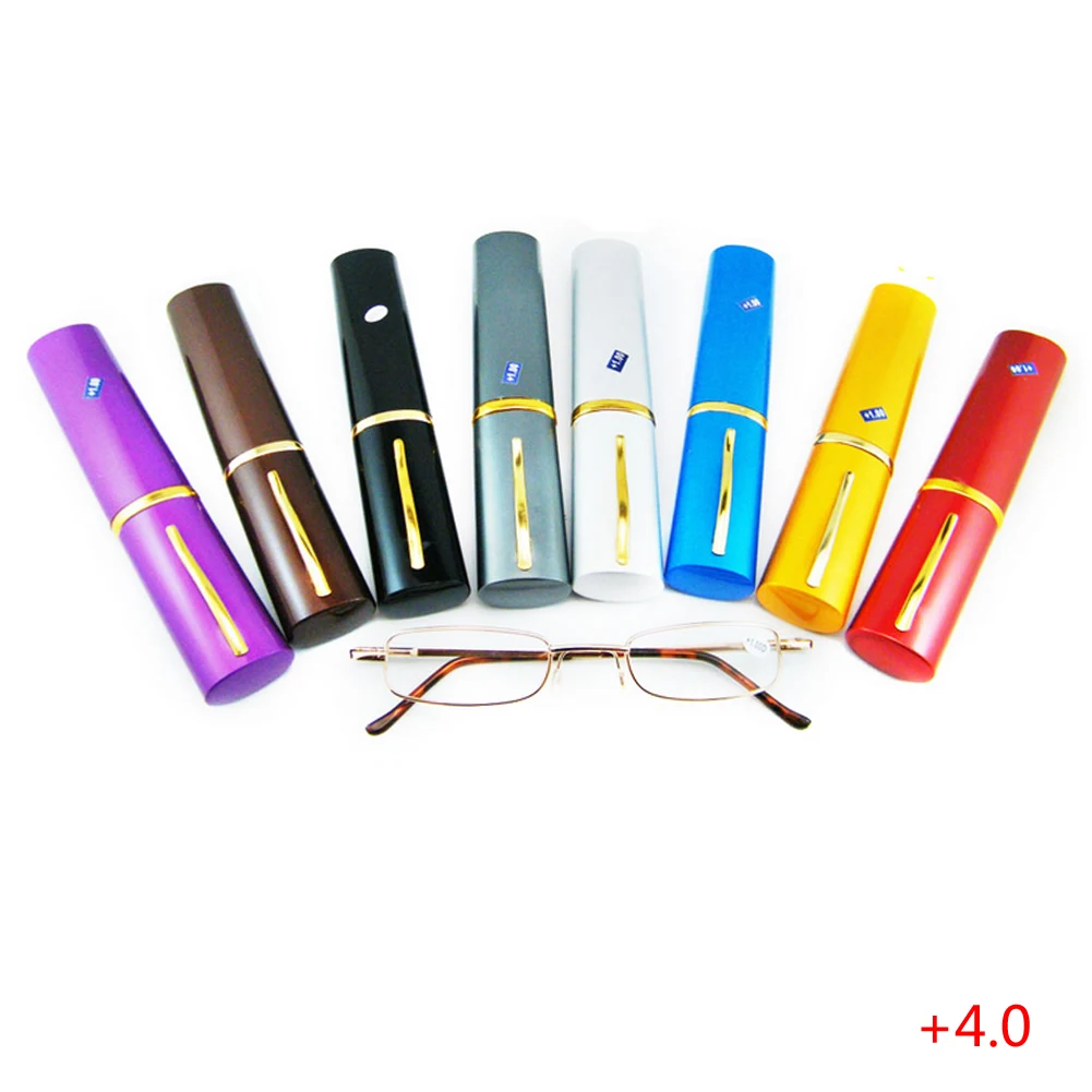 

New Alloy Comfy Reading Glasses Container Presbyopia 1.0 1.5 2.0 2.5 3.0 Diopter