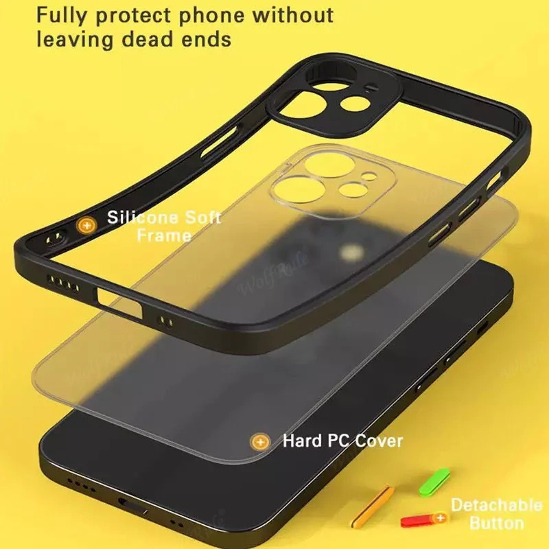 Funda para Vivo Y21, carcasa a prueba de golpes, Marco trasero de color transl&uacute;cido, mate, para Y21 Y Y21-5