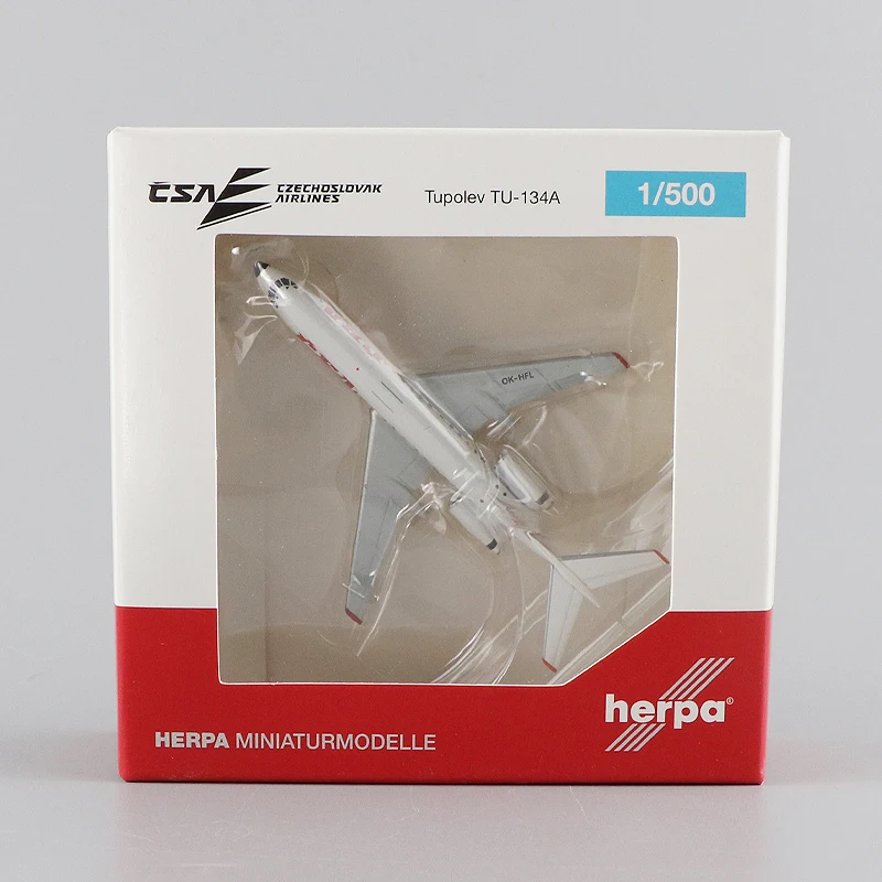 1:500 SCALE HERPA MINIATURMODELLE CSA-CZECHOSLOVAK AIRLINES TUPOLEV TU-134A | Игрушки и хобби