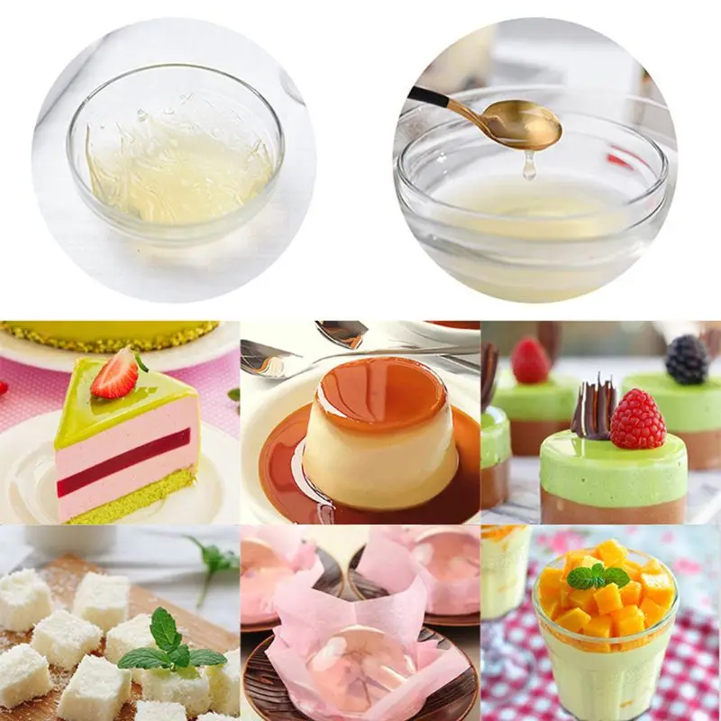 

Gelatin Fish Glue Leaves Silver Leaf Sheet Unflavored Baking Ingredients Cooking