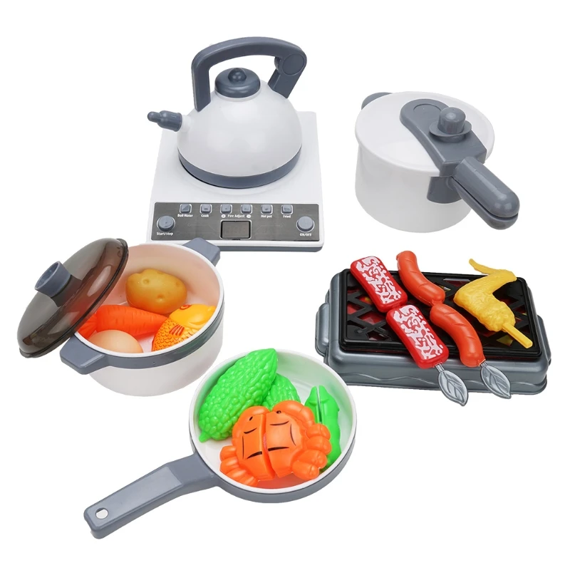 

Simulation Dollhouse Accessories Electric Kitchen Ware Toy Pretend Play Set Realistic Cooking Set Kitchen Accessories