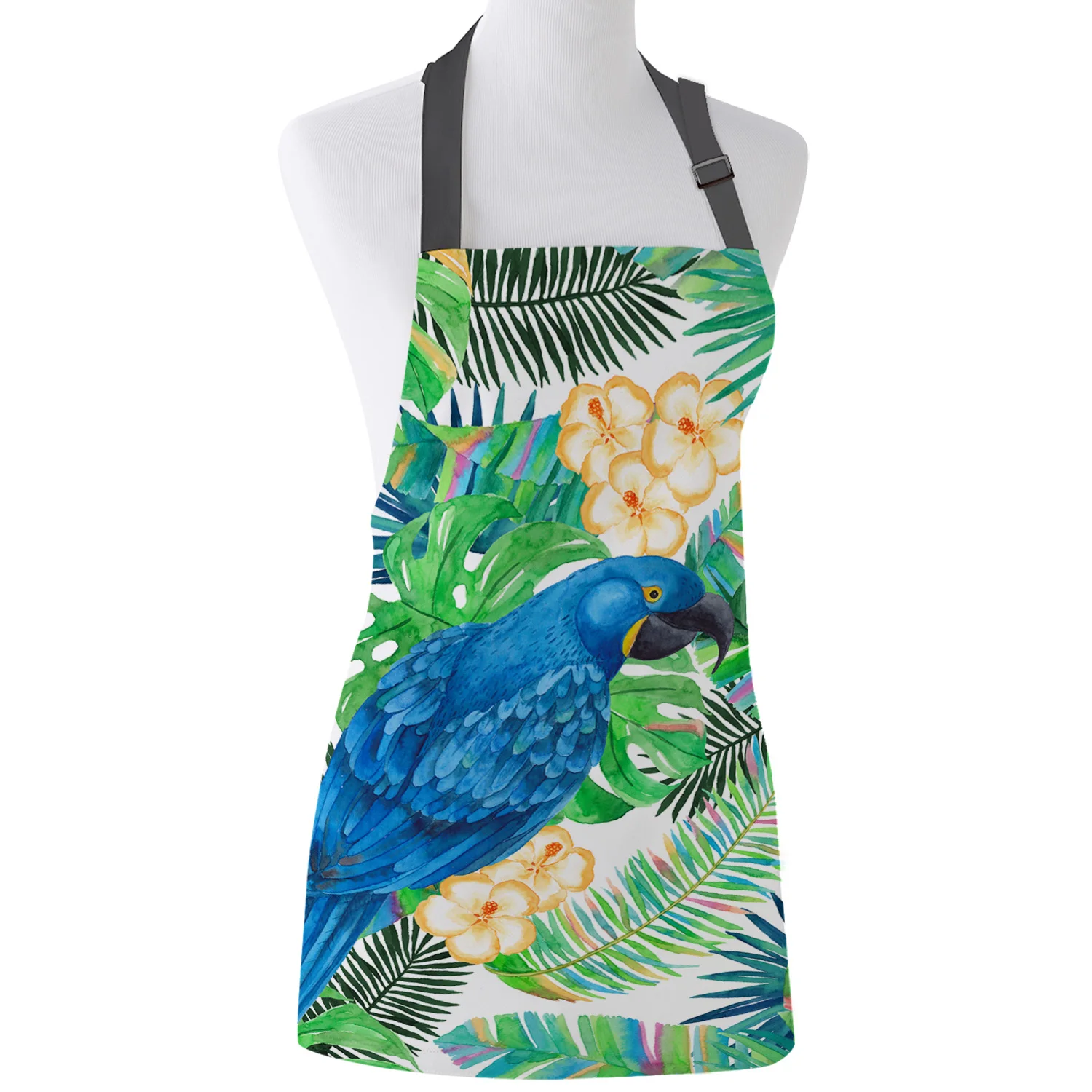 

Фартуки с тропическими растениями, пальмовыми листьями, черепашкой, листьями, попугаями, животными, холщовые фартуки для кухни и кафе, женск...