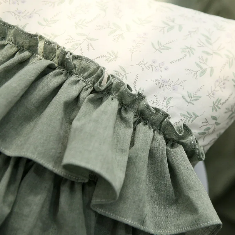 Новый пасторальный многослойный Чехол для подушки с оборками кружевная