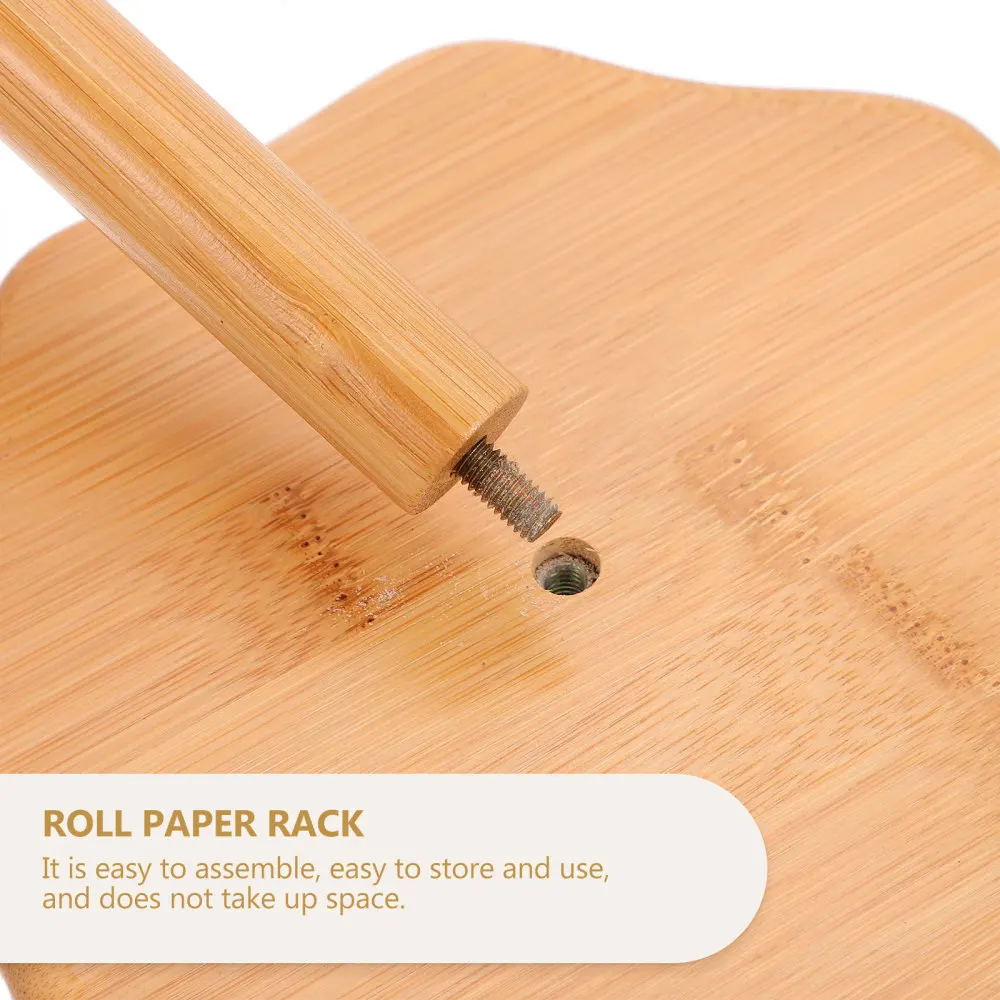

1pc Roll Paper Stand Rack for Kitchen Simple Tissue Storage Rack (Log Color)