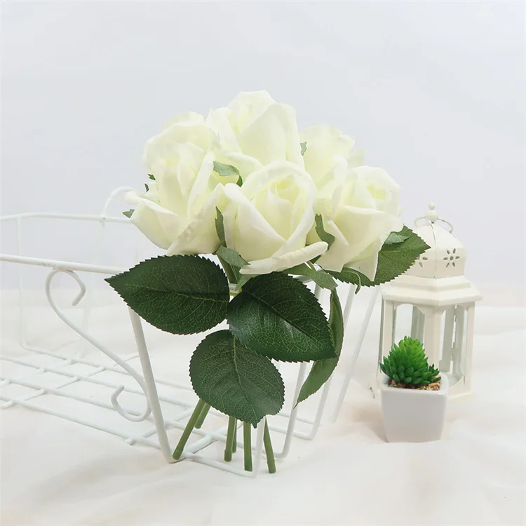 Высококачественный искусственный букет роз латексные цветы настоящие на ощупь