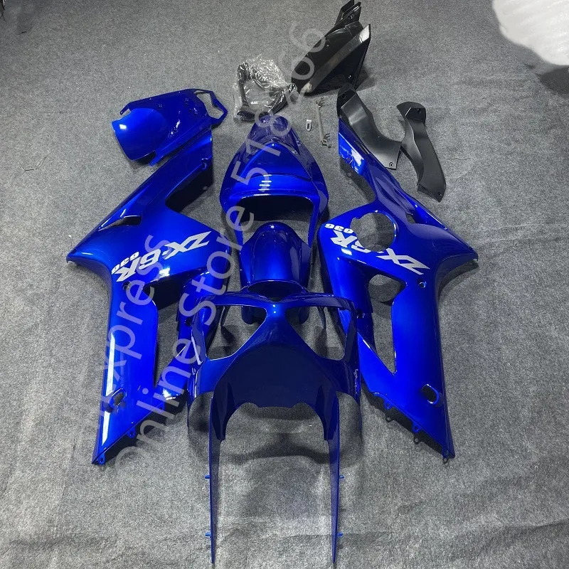 

ABS Fairing Bodywork Fit For Kawasaki Ninja ZX6R 03-04 blue black Motorcycle Fairing (Injection molding)