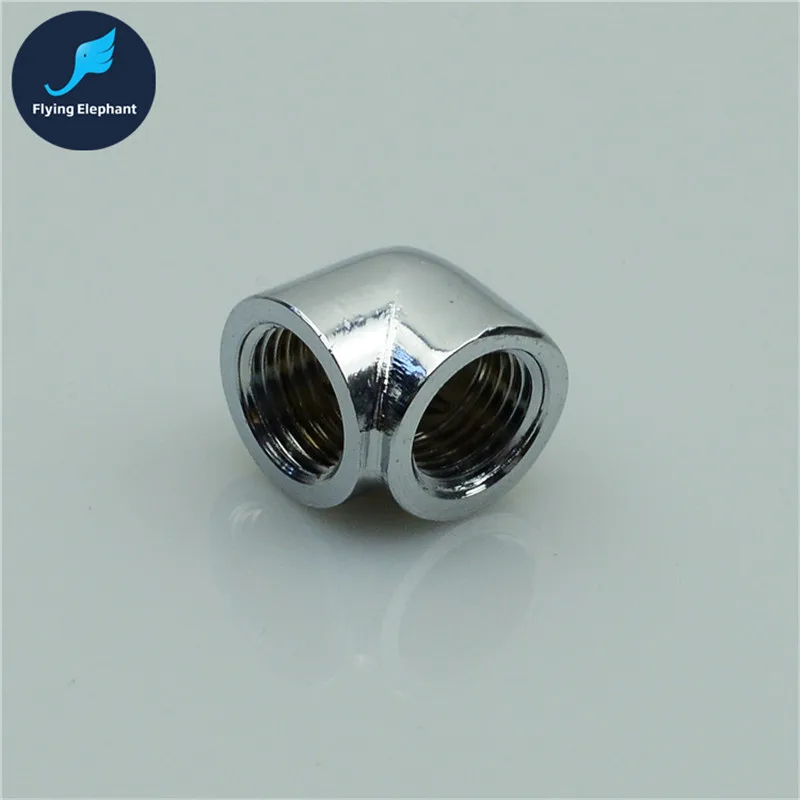Колено адаптер фитинг Женский G1/4 ''X2 для компьютера водяного охлаждения DIY 1