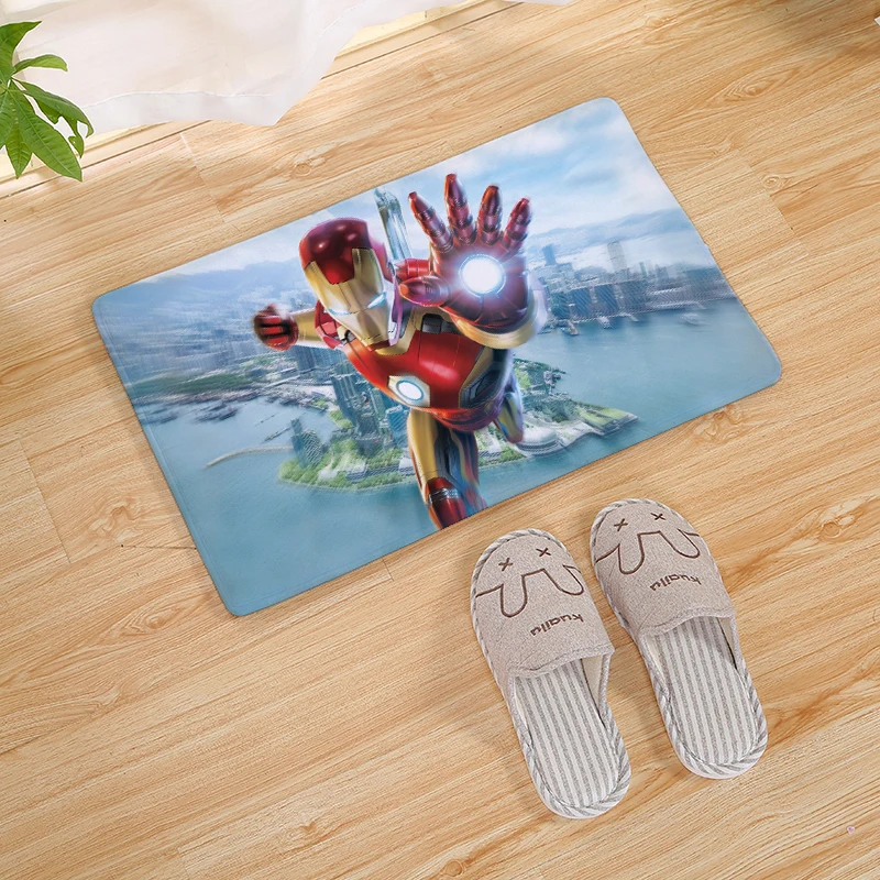 Marvel Hero Железный человек печать современный домашний Коврик для двери стелька для кухни ковер для дома и улицы Добро пожаловать ванная комната Противоскользящие коврики