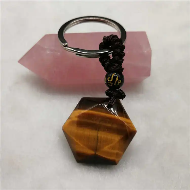 Прямая поставка натуральный энергетический камень тигровый глаз 6 звезд амулет