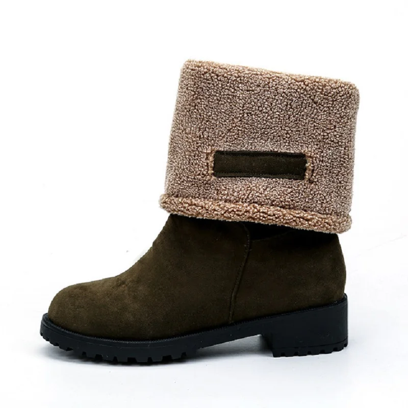 

Snow boots women short wool boots women cotton shoes winter women shoes plus fluffy warm thick heel boots thickened