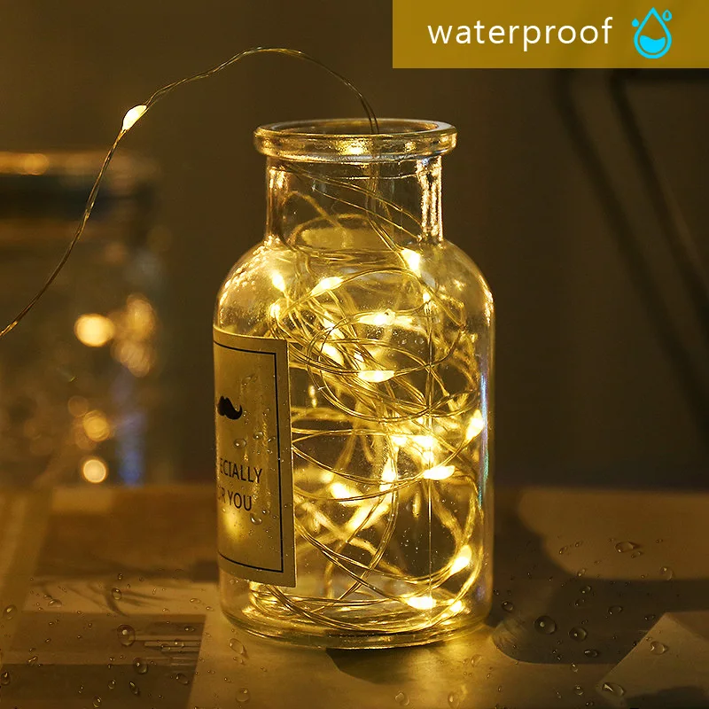 Светодиодный светильник серебряной проволоки Фея Красочные теплый белый