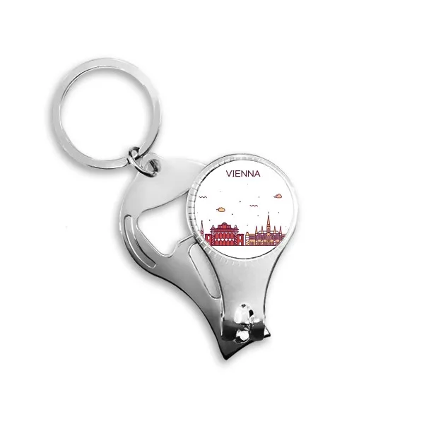 

Vienna Austria Flat Landmark Pattern Nail Clipper Ring Key Chain
