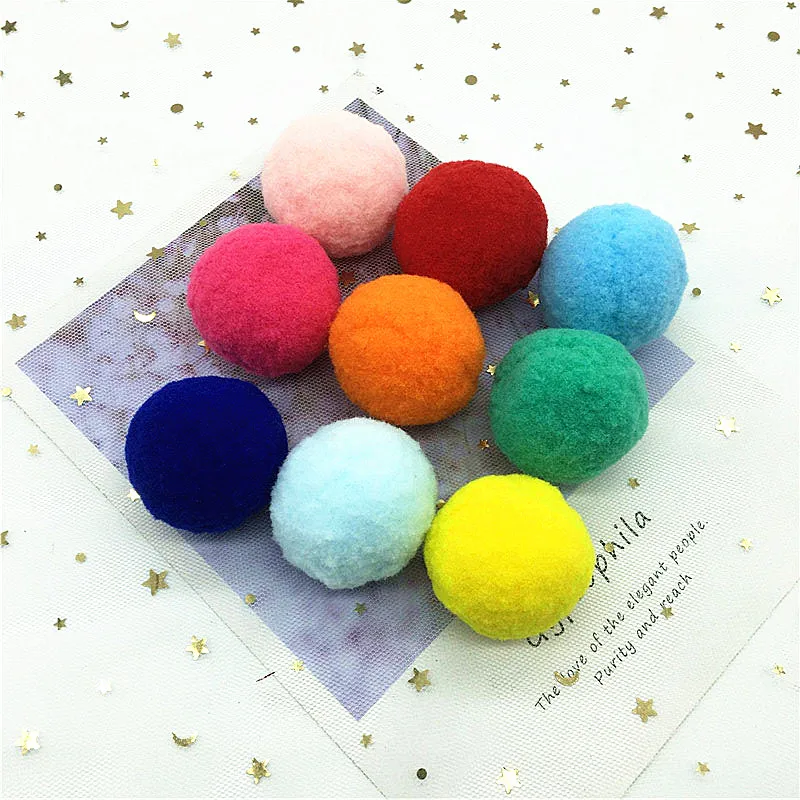 Помпоны из мягких белых пушистых помпонов 40 мм ручной работы для детских игрушек