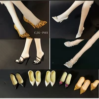 in stock 16 scale female fashion sandals high heels suit female leather boots for 12 action figure model toys collection