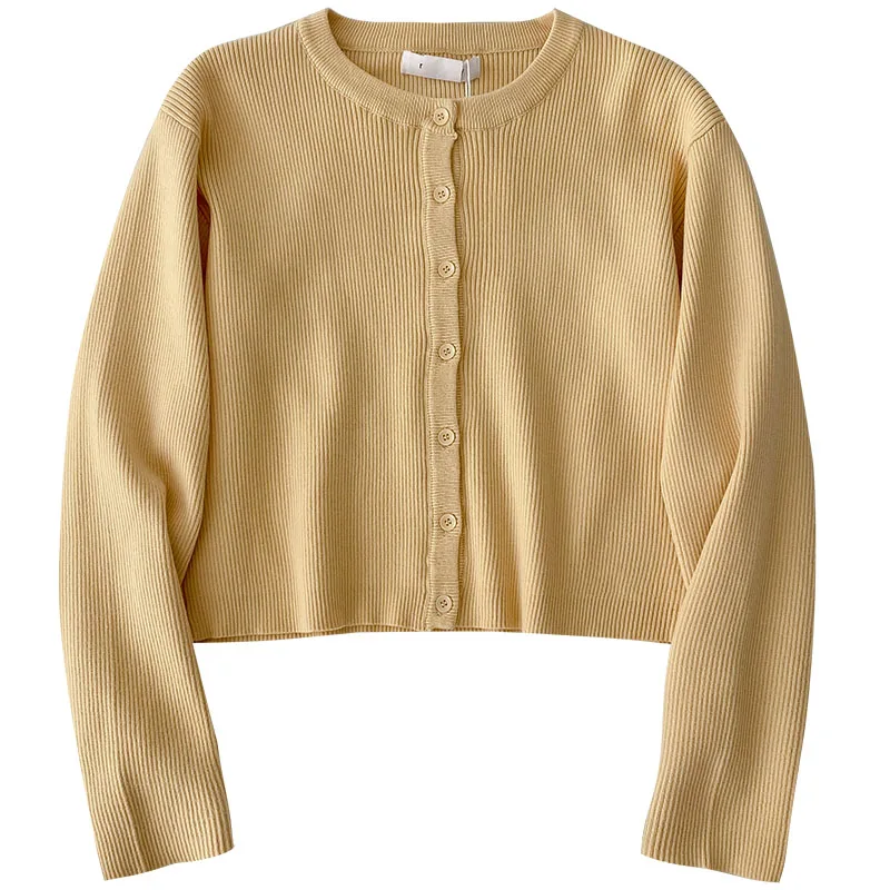 

Knitted soft Sweater women cardigans 2021 Autumn lazy style women's student midi O neck cardigan jacket jacket cardigans women