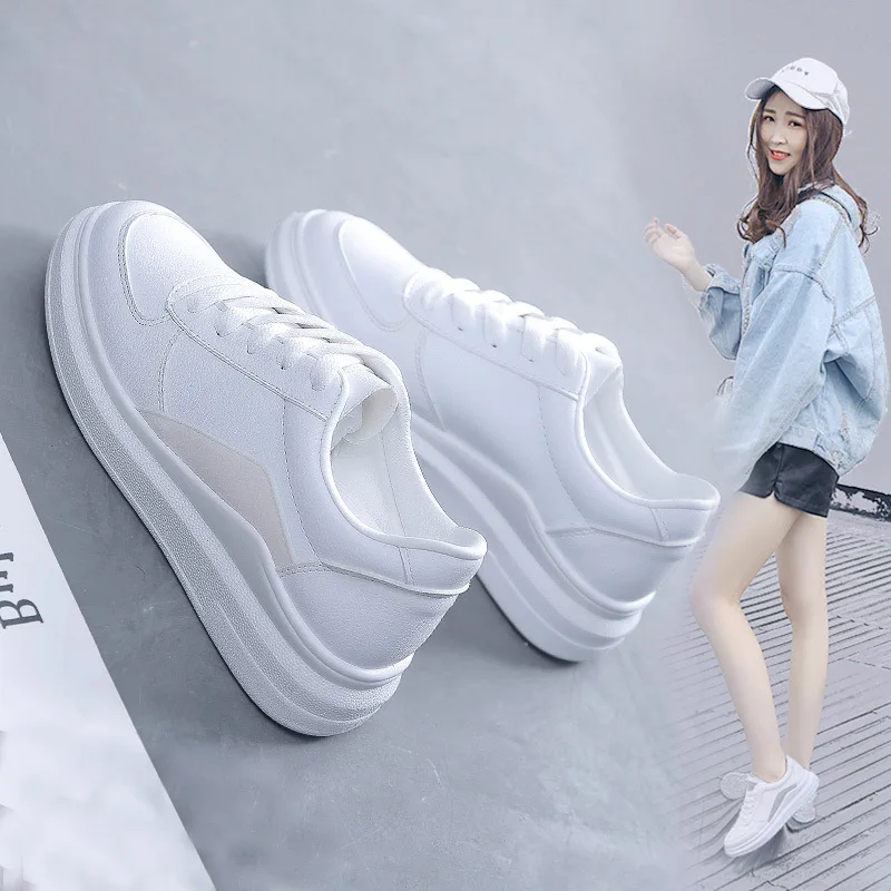 

Новые спортивные туфли женская обувь в Корейском стиле; Маленькие белые туфли; Женская обувь