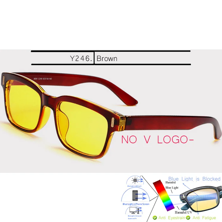 NO V LOGO-Y246 IVSTA, синий светильник, очки, компьютерная игровая оправа, для мужчин, анти-Синие лучи, блокировка, по рецепту, близорукость, поляризованные солнцезащитные очки, ночной ботаник - Цвет оправы: NO V LOGO-Y246