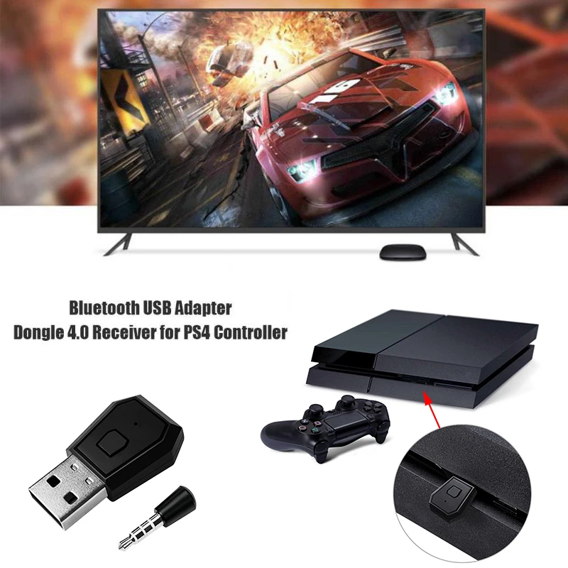 

Headset Dongle USB Wireless Adapter Receiver BT 4.0 Performance Wireless Dongle Adapter For Bluetooth Headsets For PS4 Stable