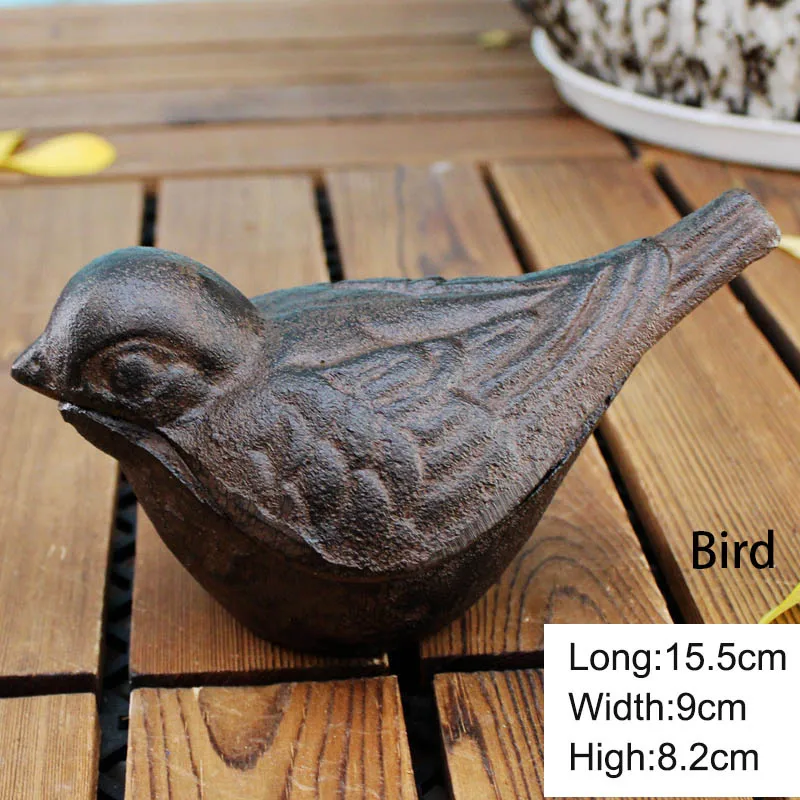 Bird Сейф с ключом, Европейский чугунный резервуар для хранения, творческий стиль животного, скрытый держатель, домашнее украшение для сада орнаменты - Цвет: Bird