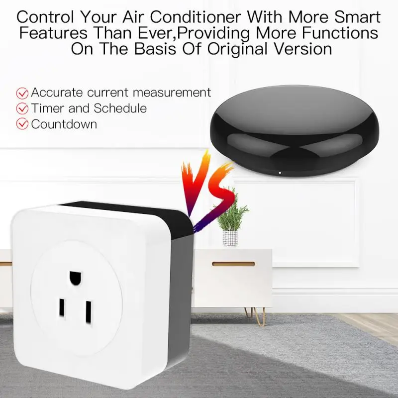 

Wifi Smart Air Conditioning Companion Infrared Smart Socket Wifi Switch Voice Control Work With Google Amazon Tuya Voice Control