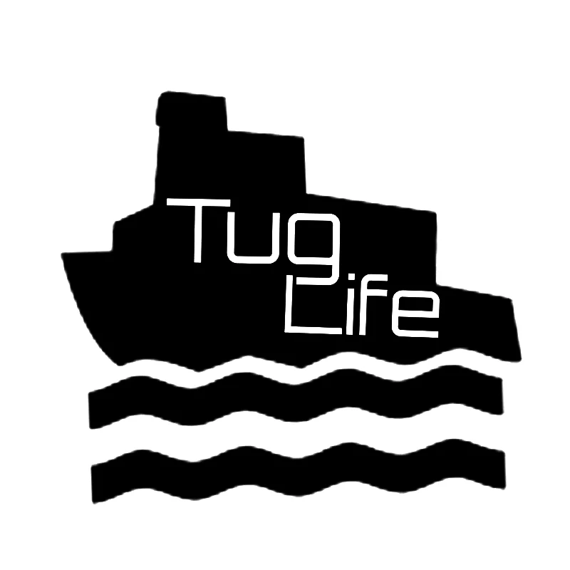 

Виниловая наклейка на окно «TUG LIFE», 15*13,4 см