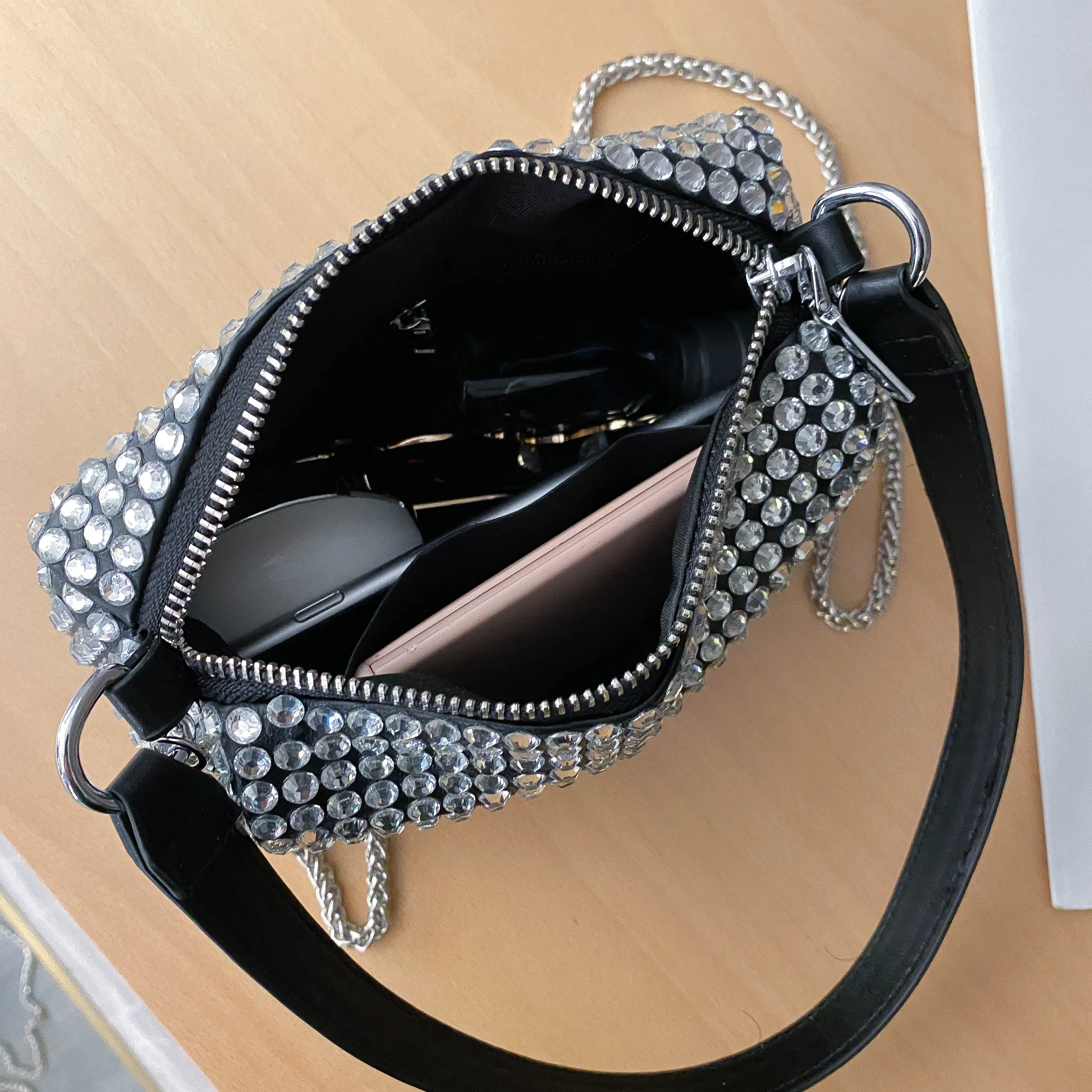 

Crossbody Bags For Girl High-Quality Brand Designer Woemn Handbag Tote Fashion Letter With Diamond Lady Shoulder Messenger Bag