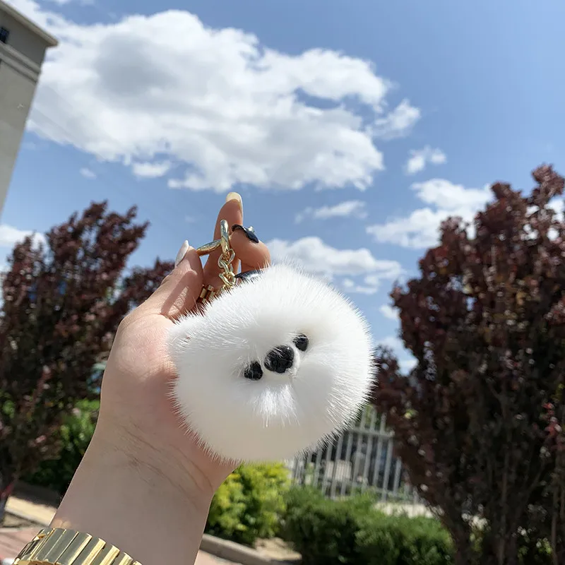 Женские ключи металлические подвесные светильники из натурального меха норки