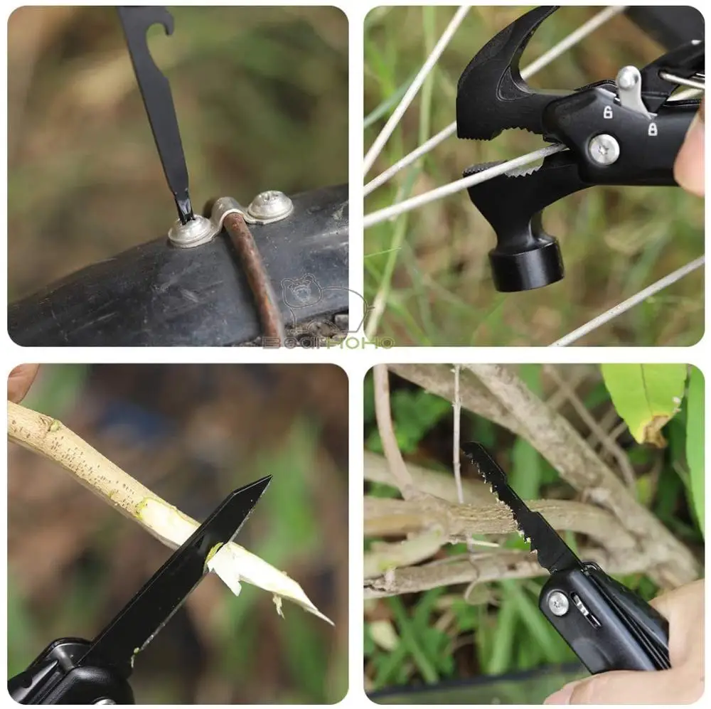 

12 in1 EDC Tool Camping Survival Gear Car Windows Breaker Household Multitool Hammer Emergency Escape Tool Gift for Men Father