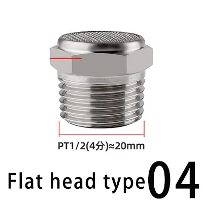 304 нержавеющая сталь Пневматический Глушитель Выхлопной Трубы нить 1/8 