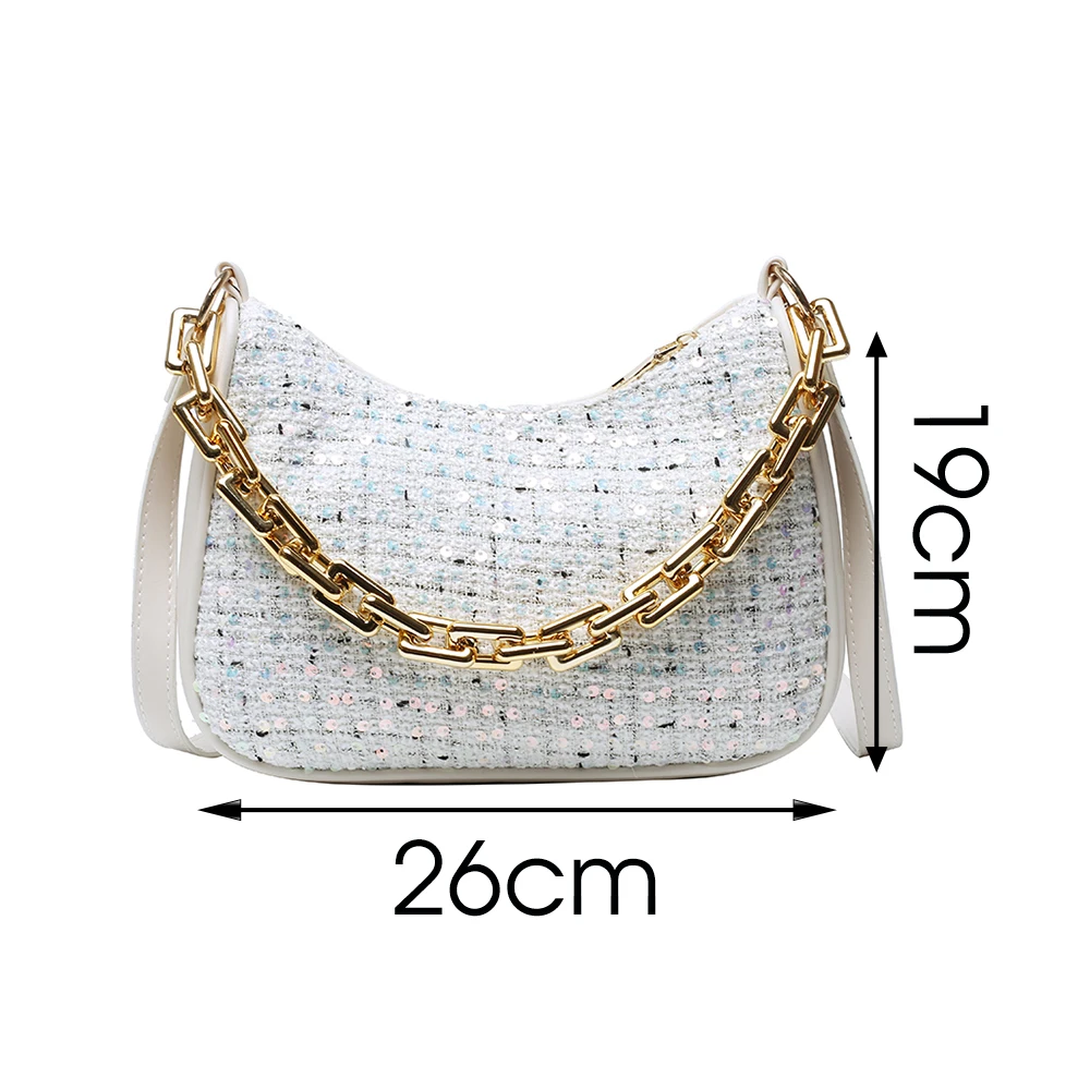

Brand Bags For Women's 2020 High Quality Woolen Female Handbag Designer Chain Shoulder Crossbody Bag Fashion Women Messenger Bag