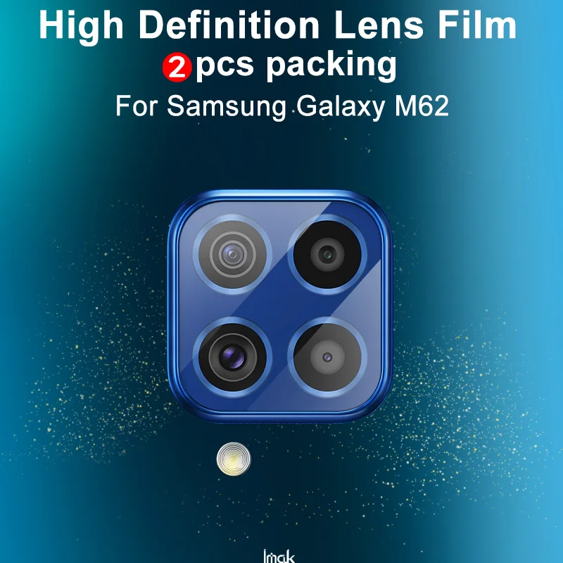 Пленка IMAK для объектива камеры 2 шт. Samsung Galaxy M62 прозрачное износостойкое стекло