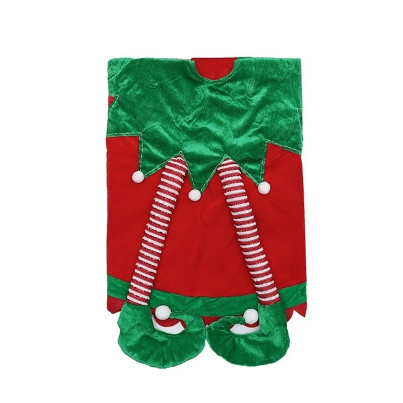 

Christmas Ornament Tree Skirt 47 Inch Elf Feet Tree Mat Rustic Xmas Decorations W3JC