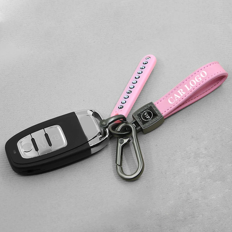 

High-grade Leather car keychain with 360 degree rotating ring For geely emgrand gt gc9 gc6 ec718 ec7 ec8 ck emgrand GS GL car